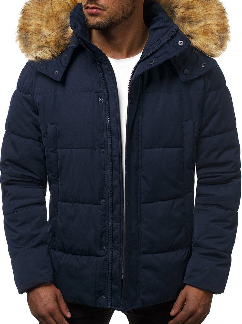 Jachetă bărbați albastru marin OZONEE JD/336