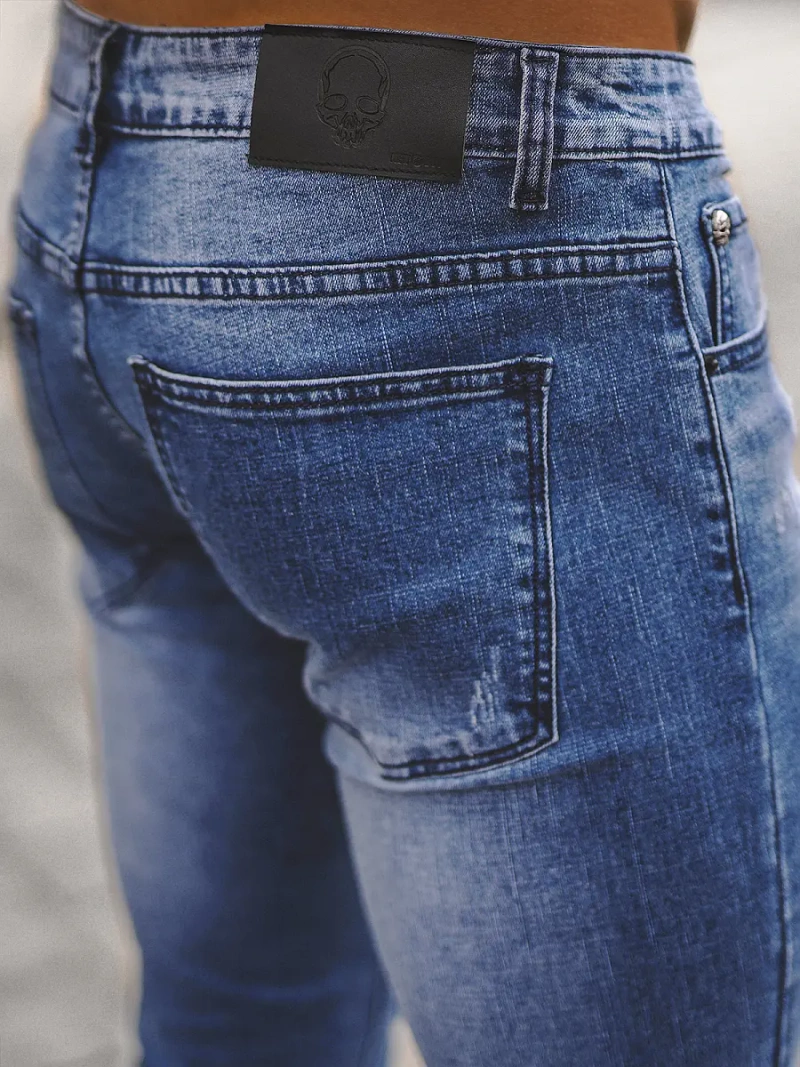 Blugi bărbaţi albaștri OZONEE NB/MP0126B