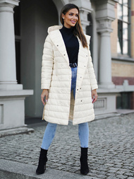 Palton de femei ecru OZONEE JS/5M3159/254