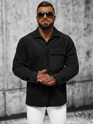 Cămașă bărbați neagră OZONEE O/GOM23040