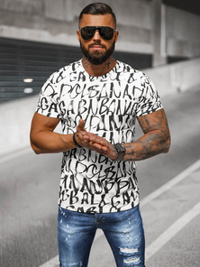 Tricou bărbați alb OZONEE JS/8T1215/1