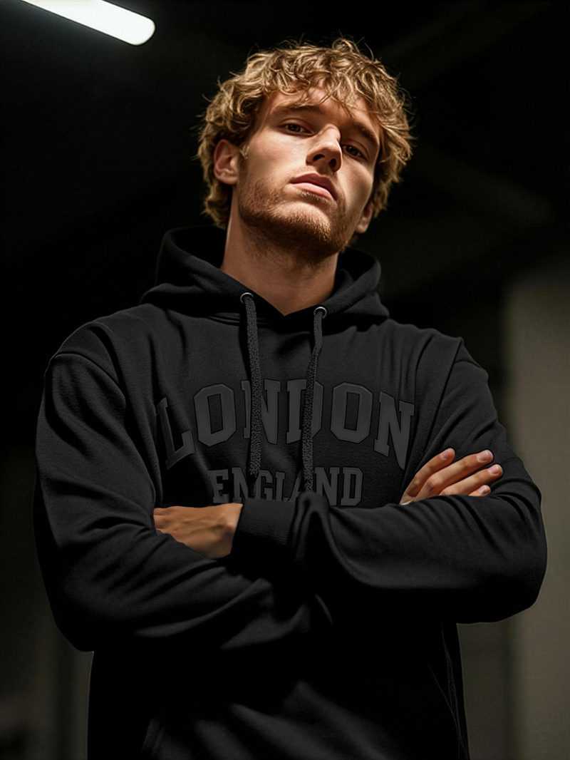 Hanorac bărbați negru OZONEE JS/8B1986/3