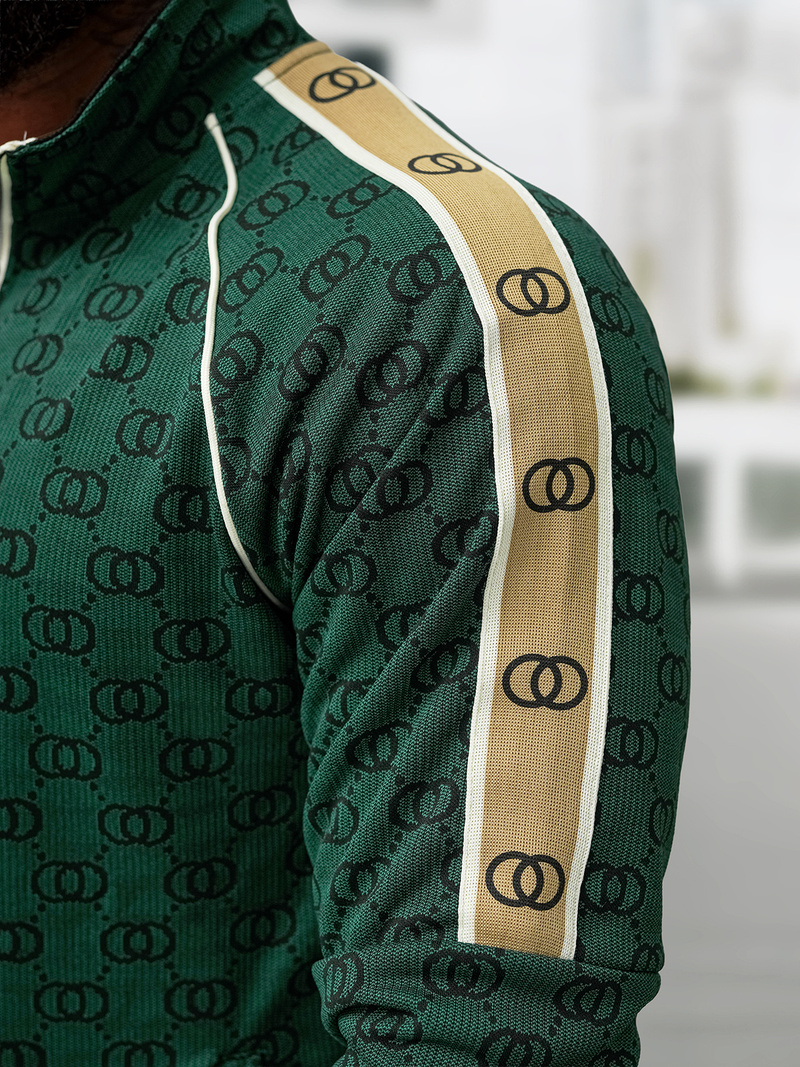 Compleu sport bărbaţi verde OZONEE O/FF5110AB