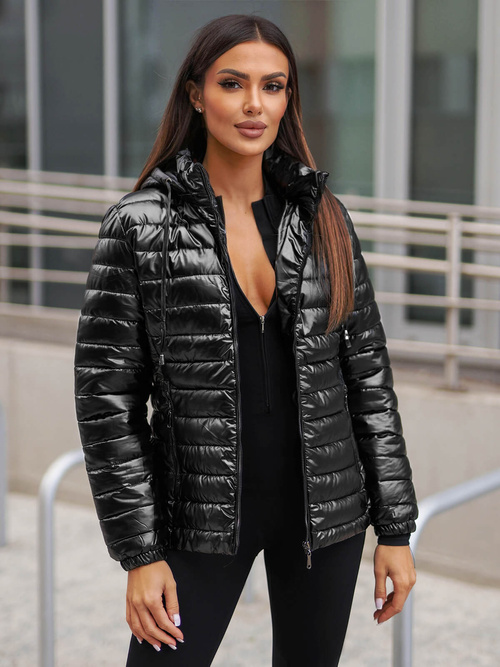 Jachetă damă neagra OZONEE JS/16M9106/392