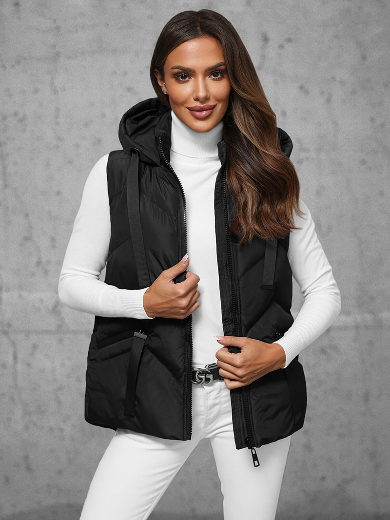 Vestă femei neagră OZONEE JS/5M3176/392