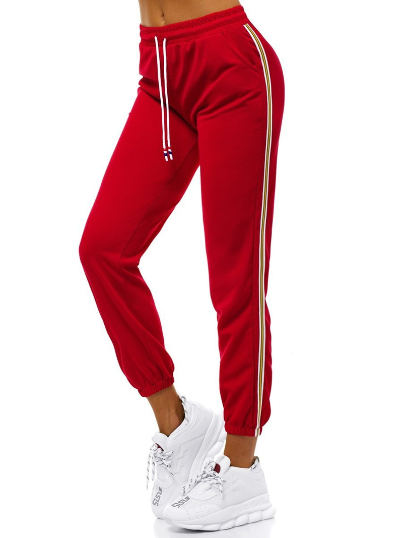 Pantaloni de training femei rosii OZONEE JS/1020/B5