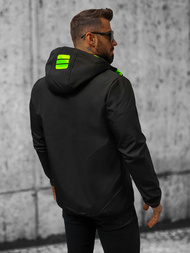 Jachetă softshell bărbați neagră-verde OZONEE JS/HH026/1AZ