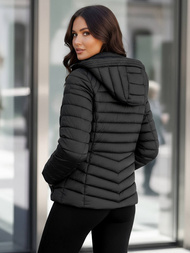 Jachetă de femei negru OZONEE JS/11Z8226Z