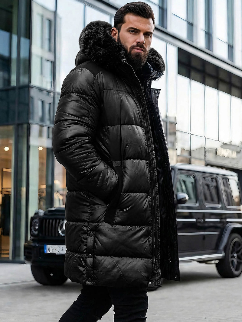 Geacă de iarnă bărbați neagră OZONEE O/M800Z