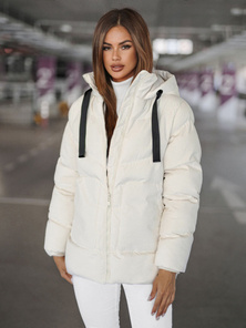 Geacă de femei écru OZONEE JS/5M3251/281
