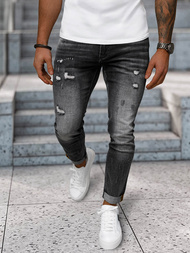 Blugi bărbaţi negri OZONEE NB/MP0169G