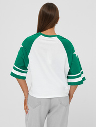Tricou femei alb-verde OZONEE JS/R62493