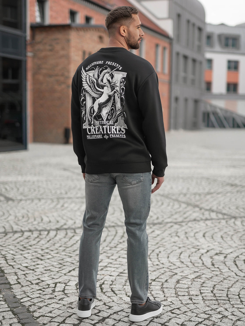 Hanorac bărbați negru OZONEE JS/65B3919/3