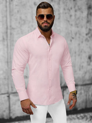 Cămașă bărbați roz deschis OZONEE O/V23