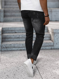 Blugi pentru barbati negri OZONEE NB/MP0063/1N