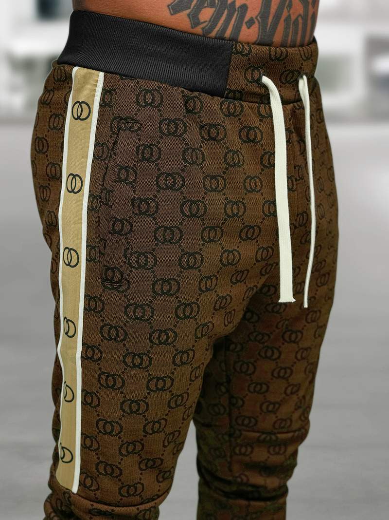 Compleu sport bărbaţi bej închis OZONEE O/FF5110AB