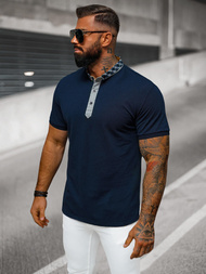 Tricou polo bărbați albastru marin OZONEE O/DA803