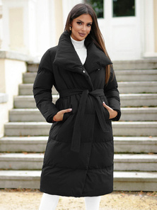 Geacă de iarnă parka femei neagra OZONEE JS/M737/392Z