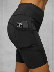 Colanți scurți de damă negri OZONEE JS/XY24003S