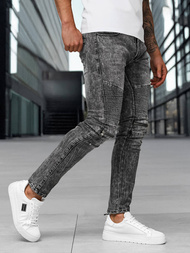 Blugi bărbaţi negri OZONEE NB/MP0069NZ