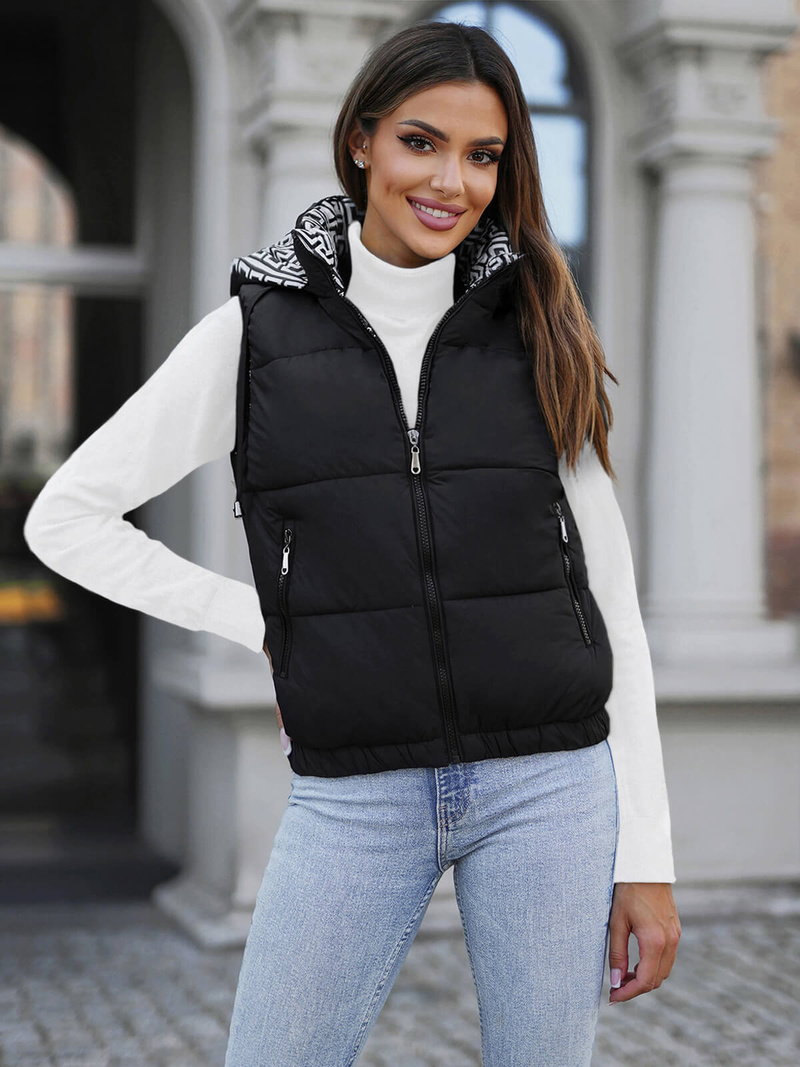 Vestă femei neagră OZONEE JS/16M9091/392