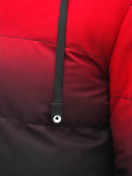 Geacă reversibilă bărbați roșu/neagră OZONEE JS/M760/270