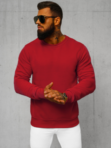 Hanorac bărbați roșu închis OZONEE JS/2001-10Z