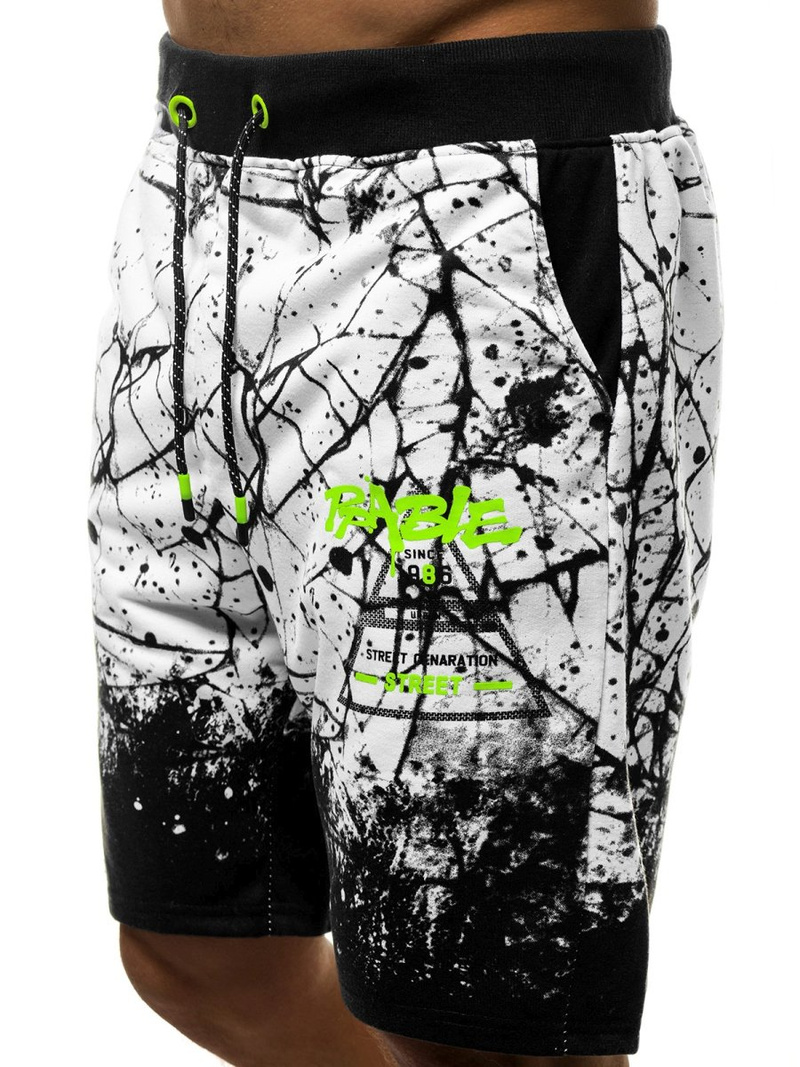 Pantaloni scurti bărbați albi OZONEE JS/KK300162