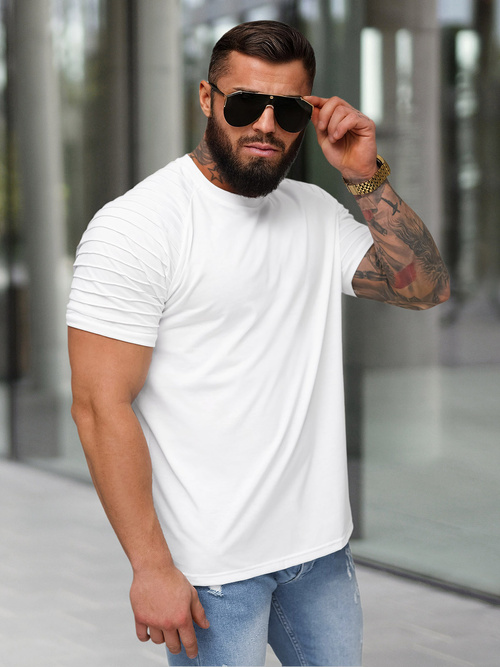 Tricou bărbați alb OZONEE JS/8T88/1Z