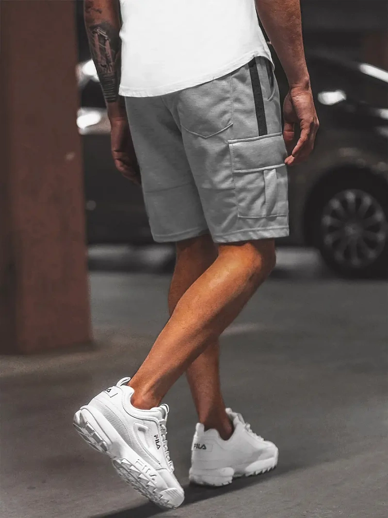 Pantaloni scurți sport bărbați gri OZONEE O/WW20016/2