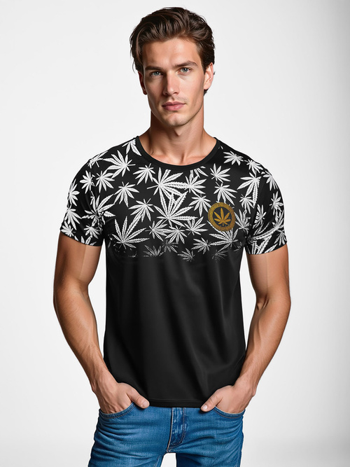 Tricou bărbați negru OZONEE O/T133/3Z
