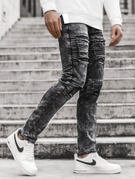 Jeanşi pentru bărbaţi negri OZONEE V/19286