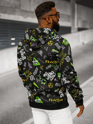 Hanorac bărbați neagră OZONEE JS/8B1186/3