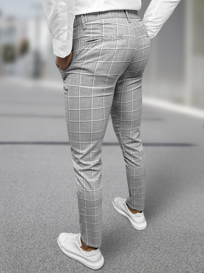 Pantaloni chino bărbaţi gri OZONEE DJ/5522Z