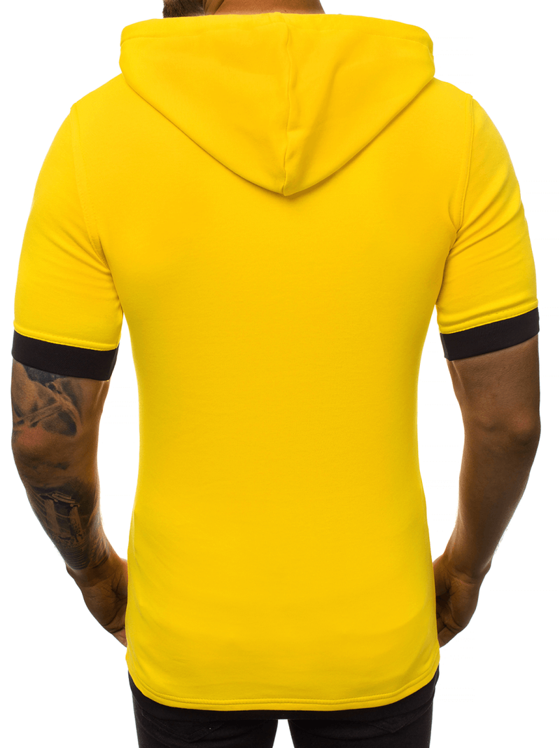 Tricou cu glugă bărbați galben OZONEE O/1273Z
