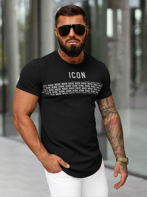 Tricou bărbați negru OZONEE O/B1215