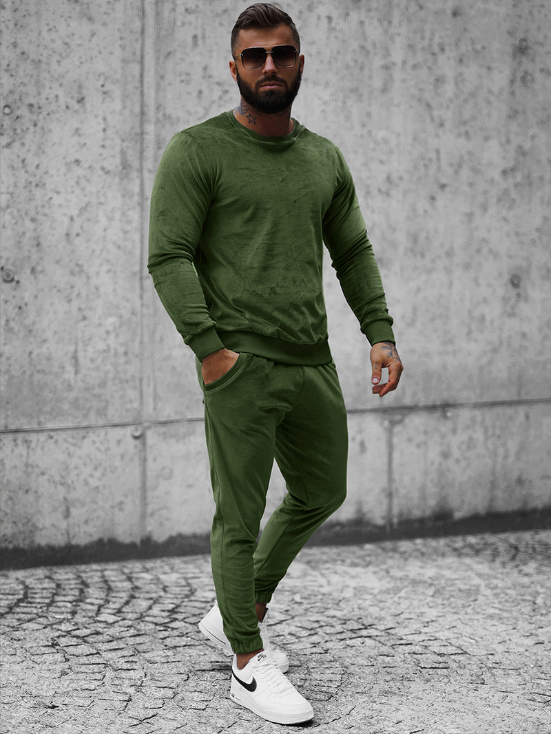 Trening catifea bărbați kaki OZONEE O/12138