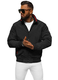 Jachetă de primăvară bărbați neagră OZONEE JS/5M3211/392