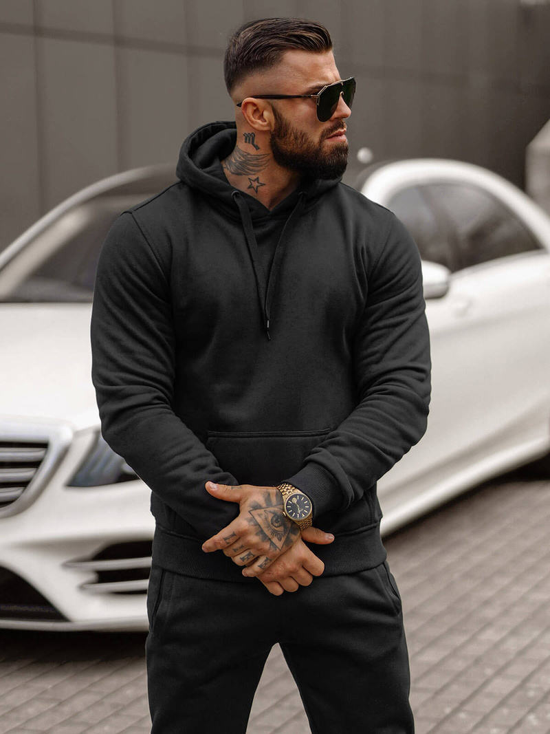 Compleu sport bărbaţi negru OZONEE JS/68C10381/3Z