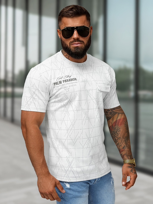 Tricou bărbați alb OZONEE O/QQ1530