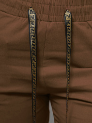 Pantaloni chino de dama maro inchis OZONEE O/7737