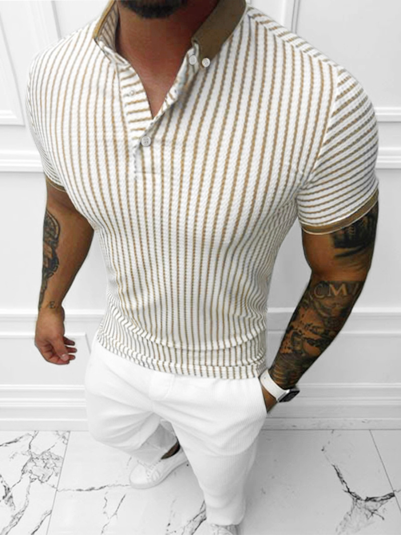 Tricou polo pentru bărbați écru OZONEE E/1750