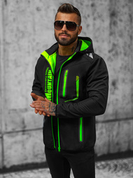Jachetă softshell bărbați neagră-verde OZONEE JS/HH026/1AZ
