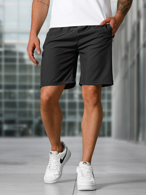 Pantaloni scurți sport pentru bărbați negri OZONEE JS/29K1567/3