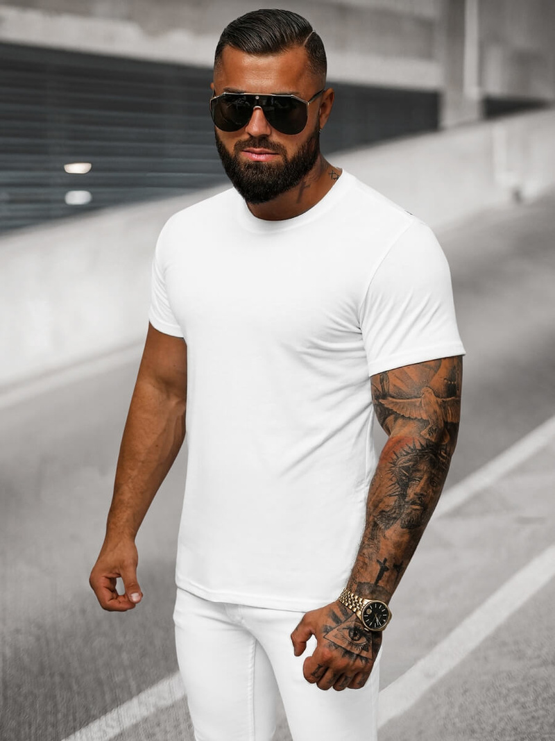 Tricou bărbați alb OZONEE O/T1277/1