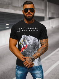 Tricou bărbați negru OZONEE O/T127/3Z