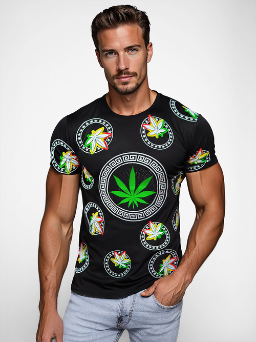 Tricou bărbați negru OZONEE O/T135/3Z