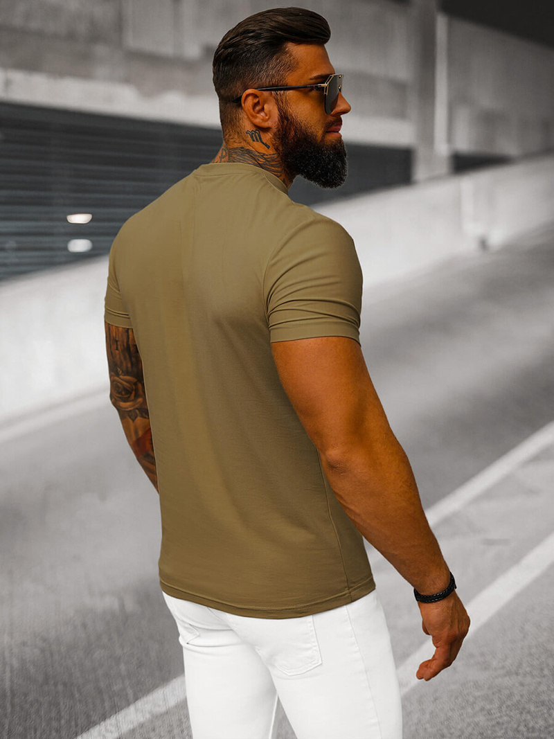 Tricou bărbați maro OZONEE NB/MT3001