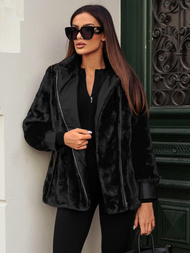 Geacă de femei neagra OZONEE JS/11Z8075Z