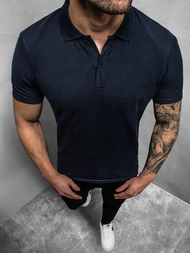 Tricou polo bărbați albastru marin OZONEE JS/GD01Z